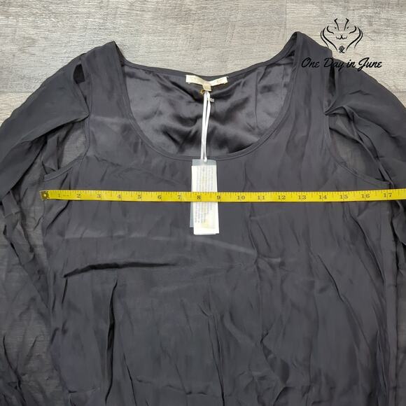 Gold Hawk Silk Black Caplet Dress Size S - Picture 5 of 6